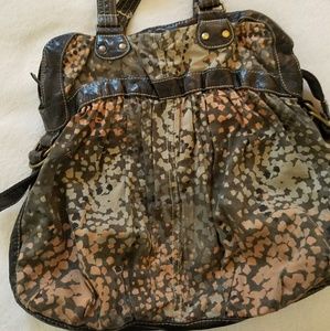 Black Abstract Target Hobo Bag